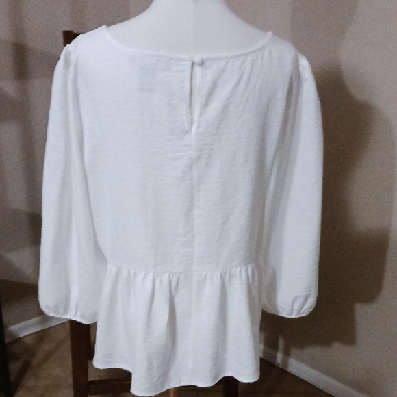 Olivia and Martin- White Women's Blouse - Picture 6 of 9